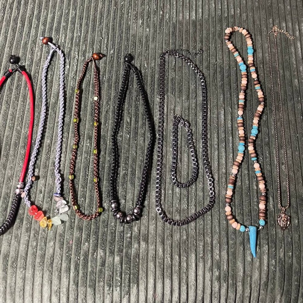 Paparazzi Urban Style Necklaces Beaded Chain Cord Designs 8Pcs